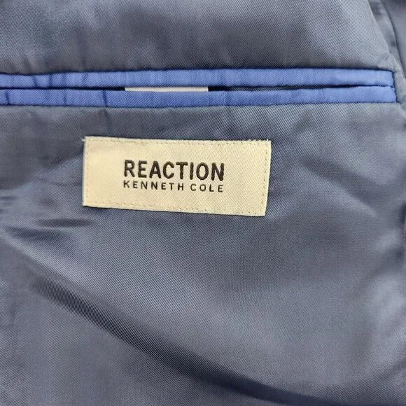 Kenneth Cole Reaction Mens Size 38S Navy Blue Suit Jacket